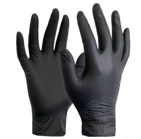 Negru XS 100pcs mănuși de nitril fără pudră
